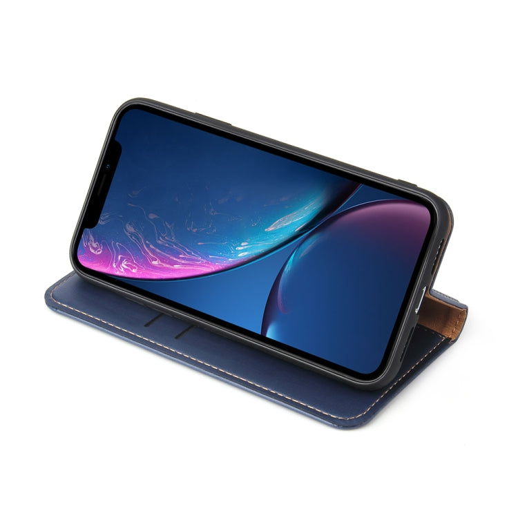 For iPhone XR Horizontal Flip PU Leather Case with Holder & Card Slots & Wallet