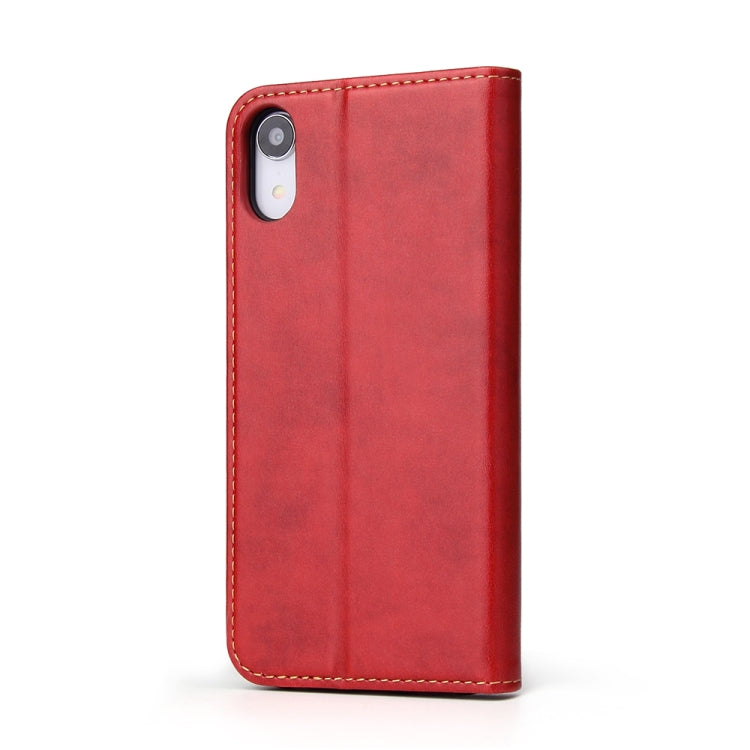 For iPhone XR Horizontal Flip PU Leather Case with Holder & Card Slots & Wallet