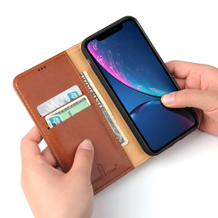 For iPhone XR Horizontal Flip PU Leather Case with Holder & Card Slots & Wallet