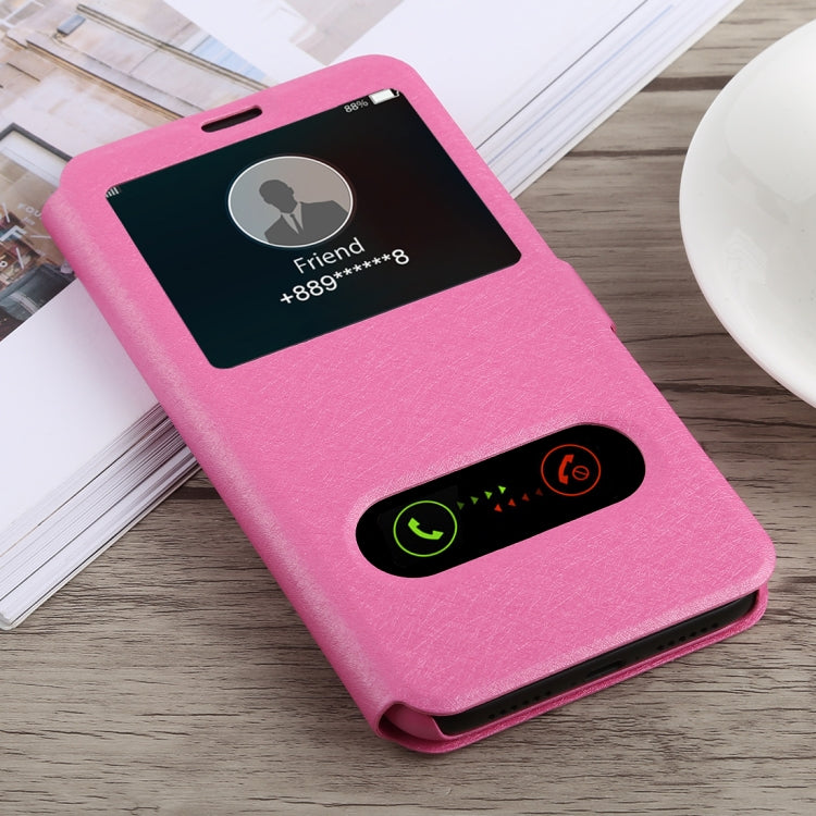 For iPhone XR Silk Texture Horizontal Flip Leather Case,with Holder & Call Display ID
