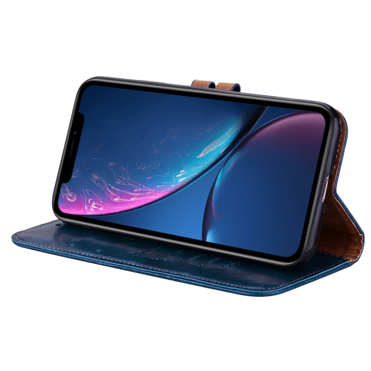 For iPhone XR Business Style Oil Wax Texture Horizontal Flip Leather Case with Holder & Card Slots & Wallet