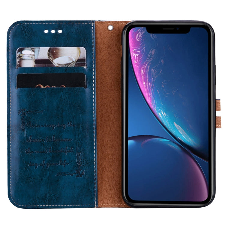 For iPhone XR Business Style Oil Wax Texture Horizontal Flip Leather Case with Holder & Card Slots & Wallet