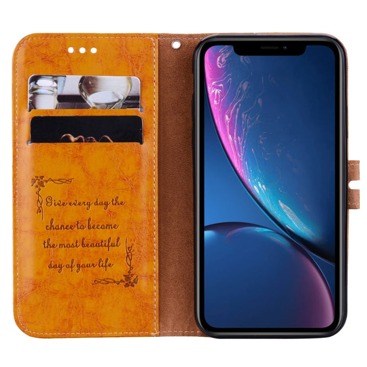 For iPhone XR Business Style Oil Wax Texture Horizontal Flip Leather Case with Holder & Card Slots & Wallet