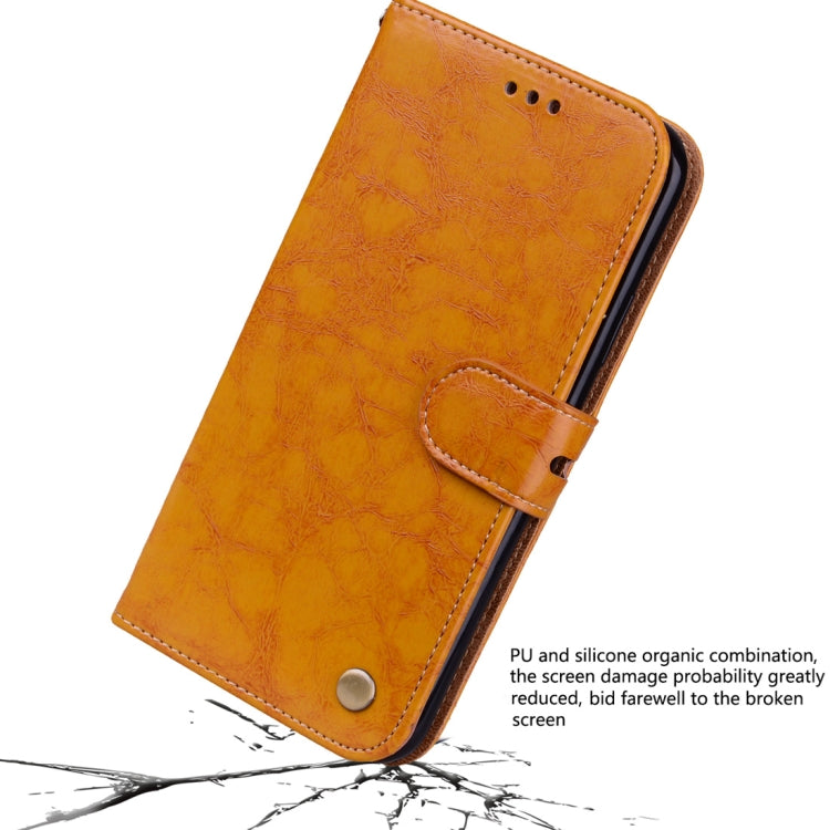 For iPhone XR Business Style Oil Wax Texture Horizontal Flip Leather Case with Holder & Card Slots & Wallet