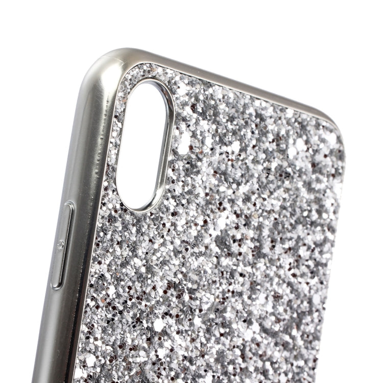 For iPhone XR Glitter Powder TPU Case