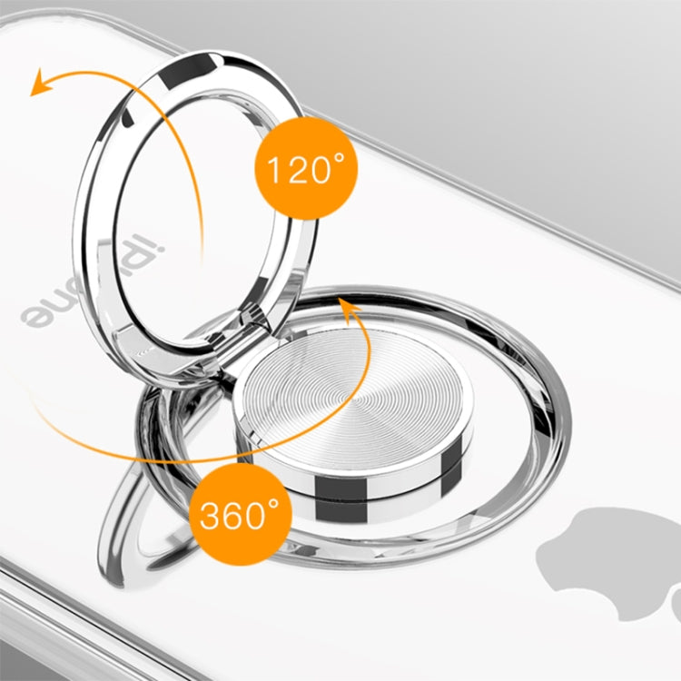 For iPhone XR Ultra-thin TPU Protective Case with Metal Ring Holder