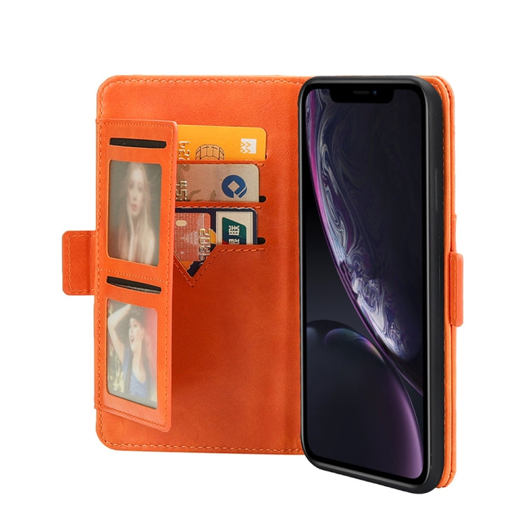 For iPhone XR Horizontal Flip Leather Case with Card Slots & Arc Holder & Wallet & Photo Frame