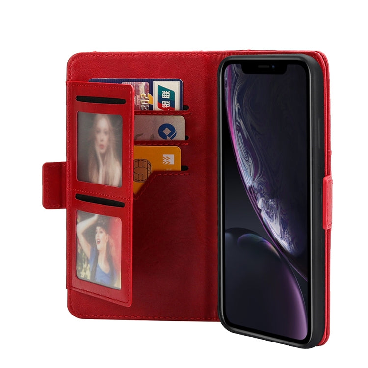 For iPhone XR Horizontal Flip Leather Case with Card Slots & Arc Holder & Wallet & Photo Frame