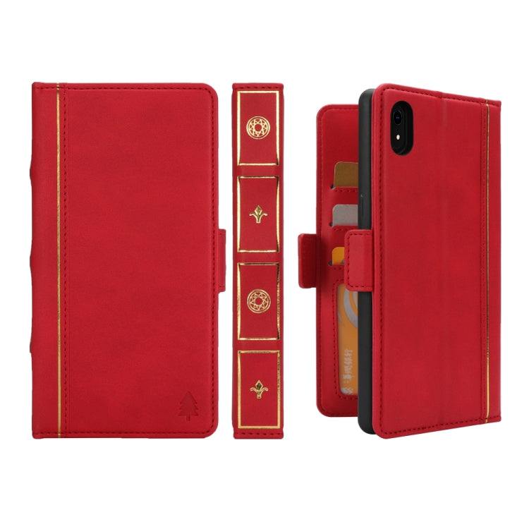 For iPhone XR Bible Style Business Horizontal Flip Leather Case with Card Slots & Photo Frame & Holder & Wallet