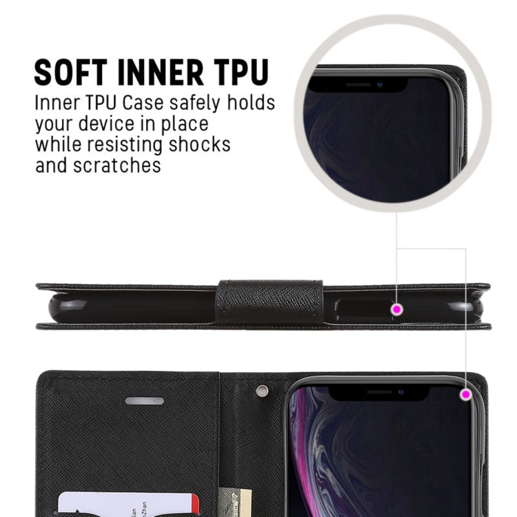 For iPhone XR GOOSPERY FANCY DIARY Horizontal Flip Leather Case with Holder & Card Slots & Wallet