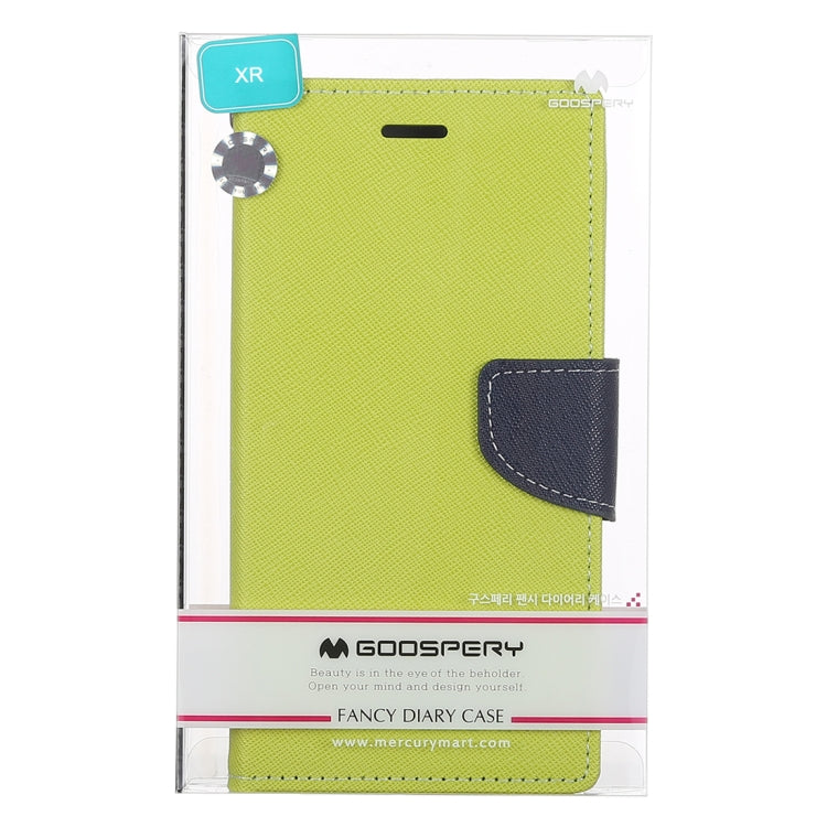 For iPhone XR GOOSPERY FANCY DIARY Horizontal Flip Leather Case with Holder & Card Slots & Wallet