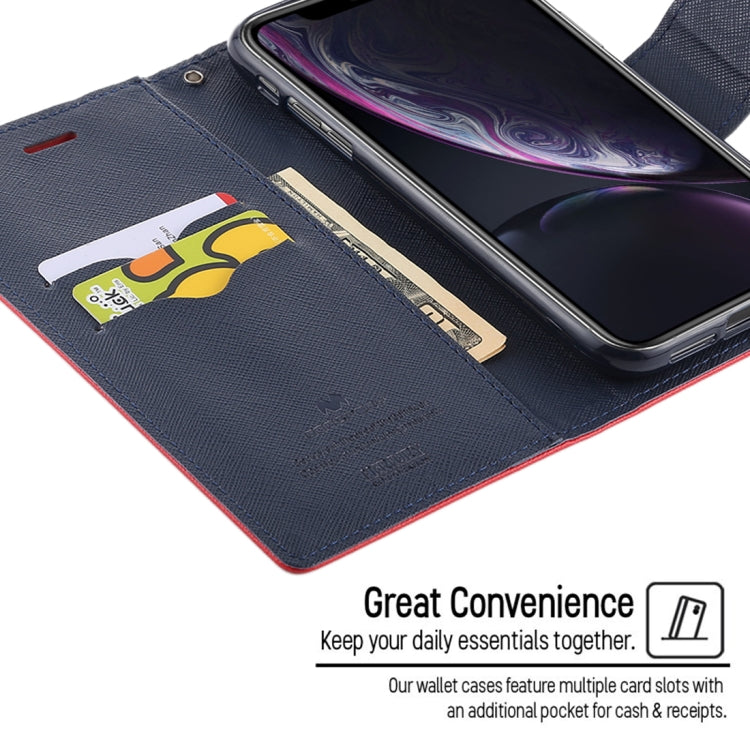 For iPhone XR GOOSPERY FANCY DIARY Horizontal Flip Leather Case with Holder & Card Slots & Wallet