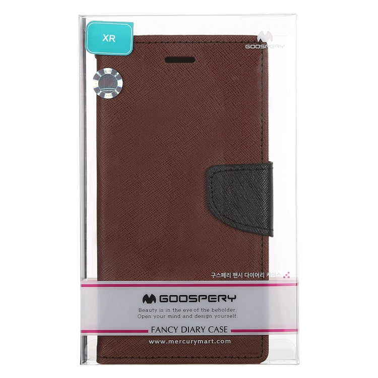 For iPhone XR GOOSPERY FANCY DIARY Horizontal Flip Leather Case with Holder & Card Slots & Wallet