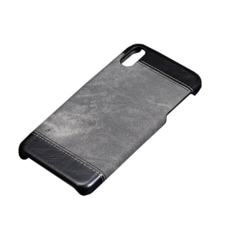 For iPhone XR Denim Texture PC+PU Protective Case