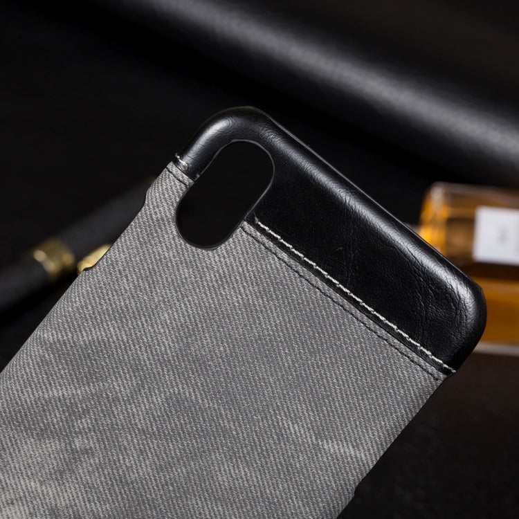 For iPhone XR Denim Texture PC+PU Protective Case