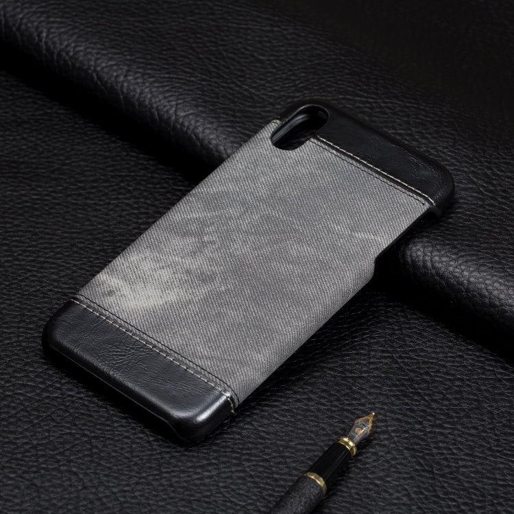 For iPhone XR Denim Texture PC+PU Protective Case