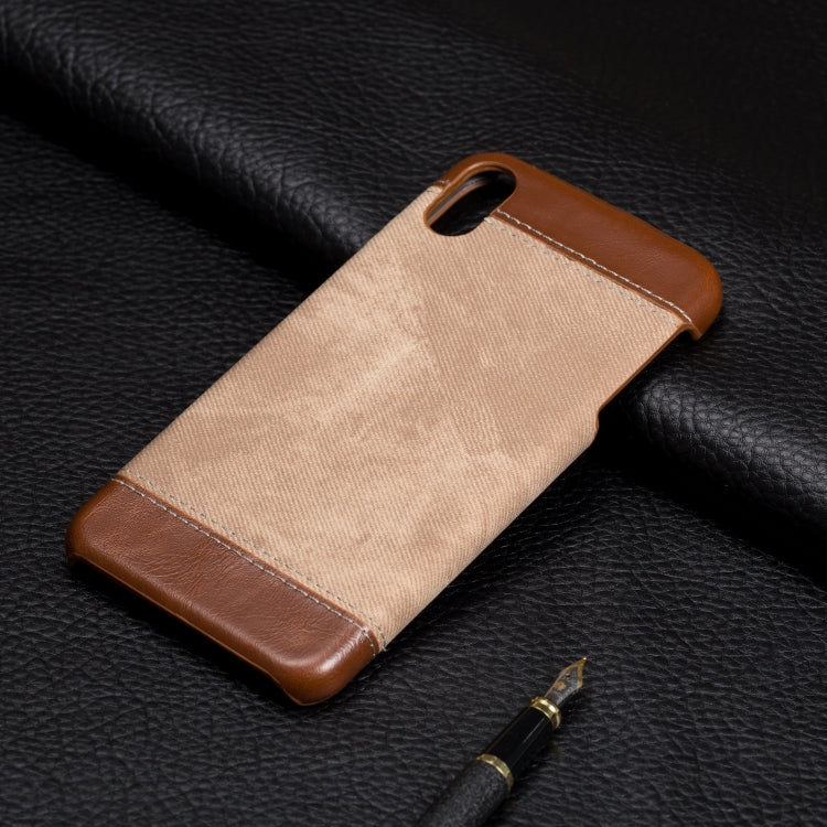 For iPhone XR Denim Texture PC+PU Protective Case