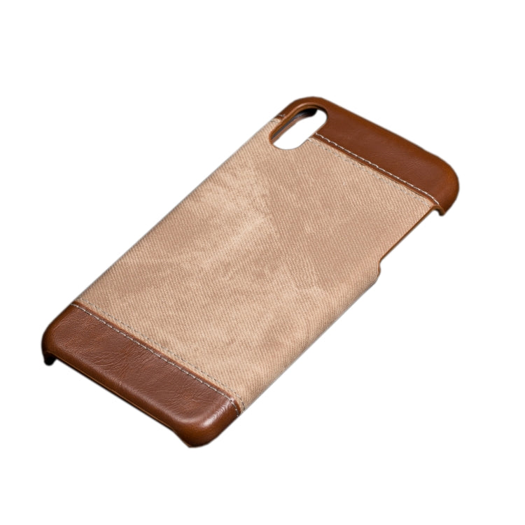 For iPhone XR Denim Texture PC+PU Protective Case