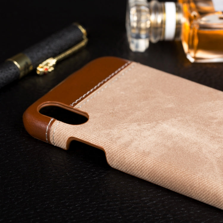 For iPhone XR Denim Texture PC+PU Protective Case