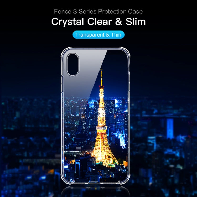 For iPhone XR ROCK Fence S Series Slim TPU Protective Case (Transparent)