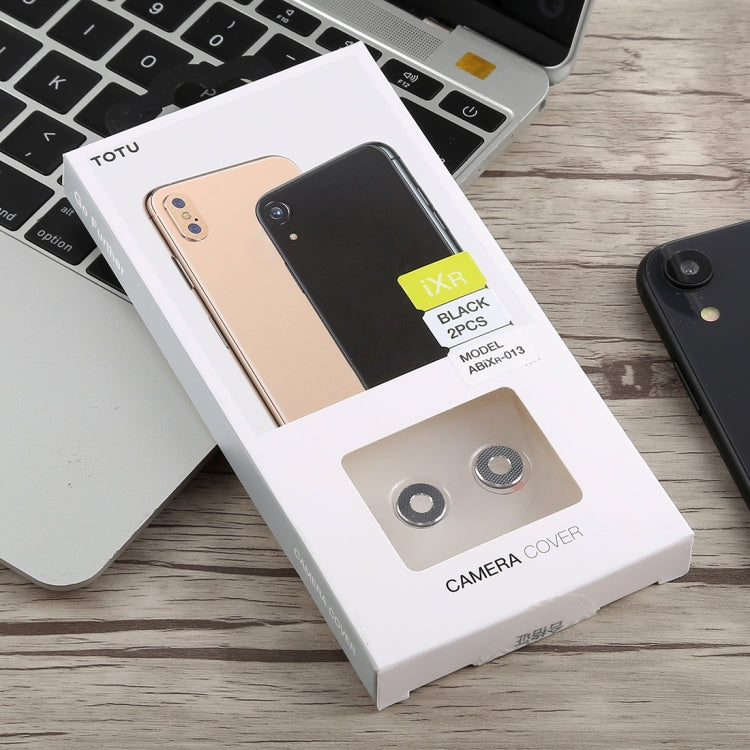 2 PCS TOTUDESIGN Rear Camera Lens Protection Ring Cover for iPhone XR