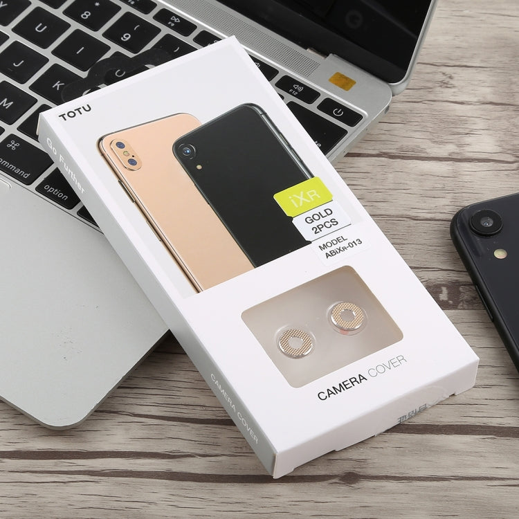 2 PCS TOTUDESIGN Rear Camera Lens Protection Ring Cover for iPhone XR