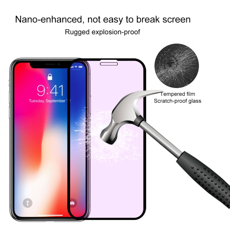 For iPhone 11 / XR Anti-scratch 9H 10D Full Screen Purple-ray Tempered Glass Film