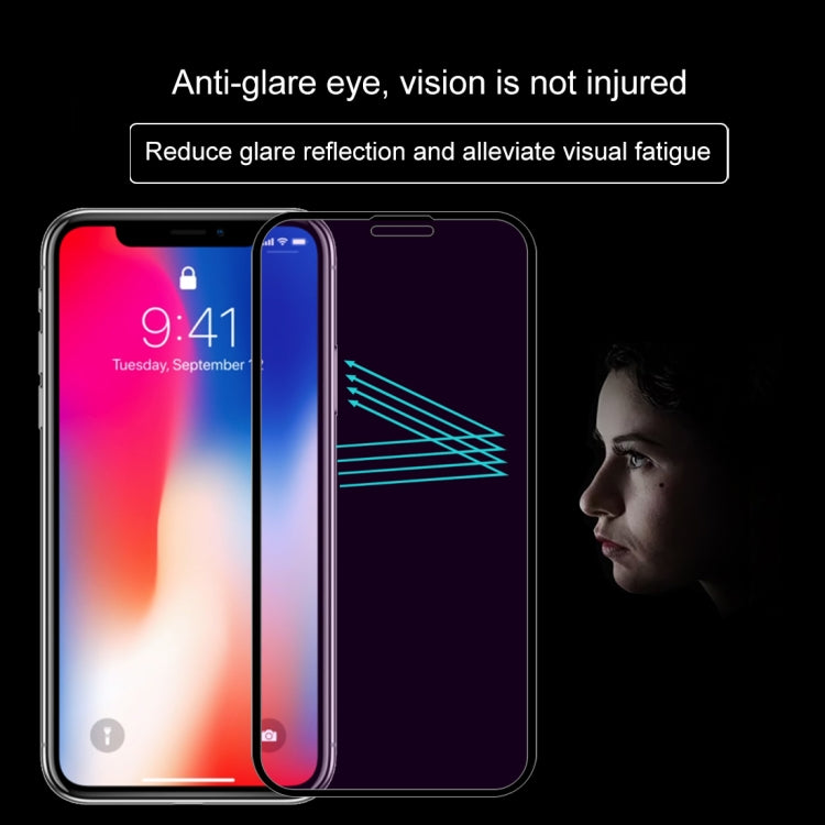 For iPhone 11 / XR Anti-scratch 9H 10D Full Screen Purple-ray Tempered Glass Film