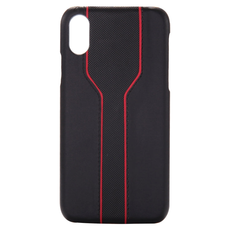 For iPhone XR Diamond Texture PC + PU Leather Case