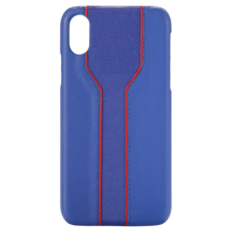 For iPhone XR Diamond Texture PC + PU Leather Case