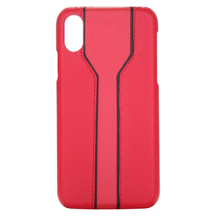 For iPhone XR Diamond Texture PC + PU Leather Case