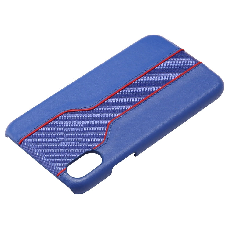 For iPhone XR Diamond Texture PC + PU Leather Case