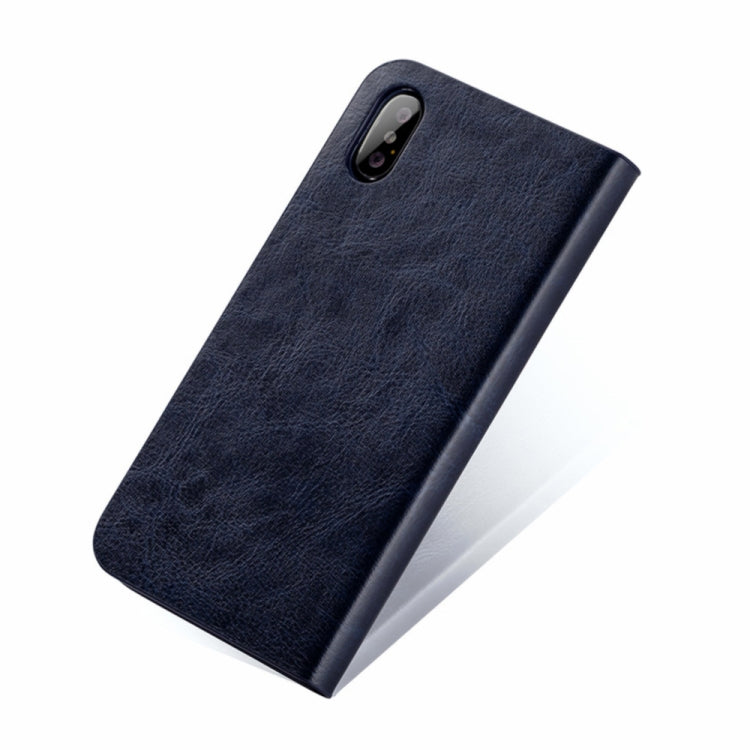 For iPhone XR MUSUBO S3 Crazy Horse Texture Horizontal Flip PU Leather Case with Card Slots & Wallet