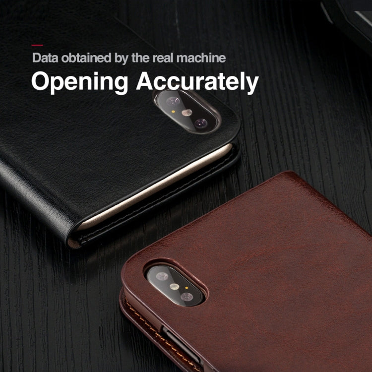 For iPhone XR MUSUBO S3 Crazy Horse Texture Horizontal Flip PU Leather Case with Card Slots & Wallet