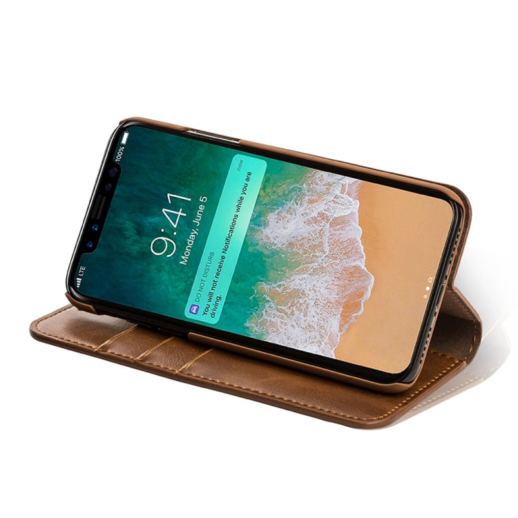 For iPhone XR MUSUBO H3 Crazy Horse Texture Horizontal Flip PU Leather Case with Holder & Card Slots & Wallet