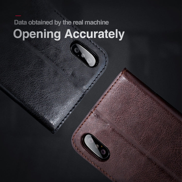For iPhone XR MUSUBO H3 Crazy Horse Texture Horizontal Flip PU Leather Case with Holder & Card Slots & Wallet