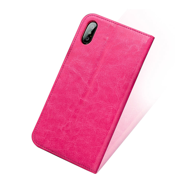 For iPhone XR MUSUBO H3 Crazy Horse Texture Horizontal Flip PU Leather Case with Holder & Card Slots & Wallet