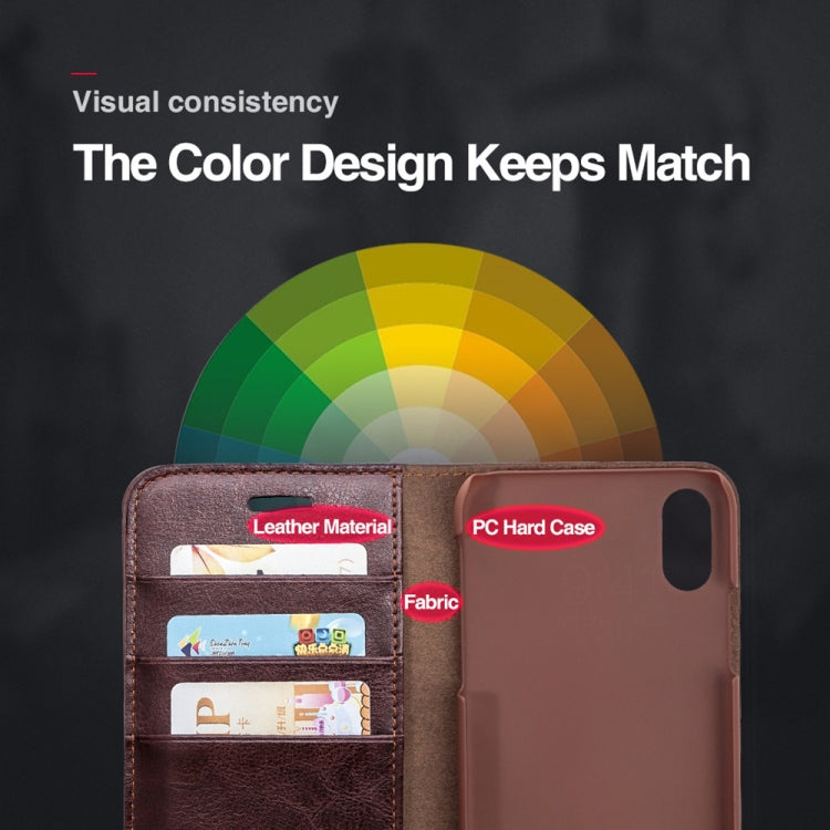 For iPhone XR MUSUBO H3 Crazy Horse Texture Horizontal Flip PU Leather Case with Holder & Card Slots & Wallet