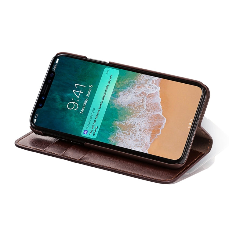 For iPhone XR MUSUBO H3 Crazy Horse Texture Horizontal Flip PU Leather Case with Holder & Card Slots & Wallet