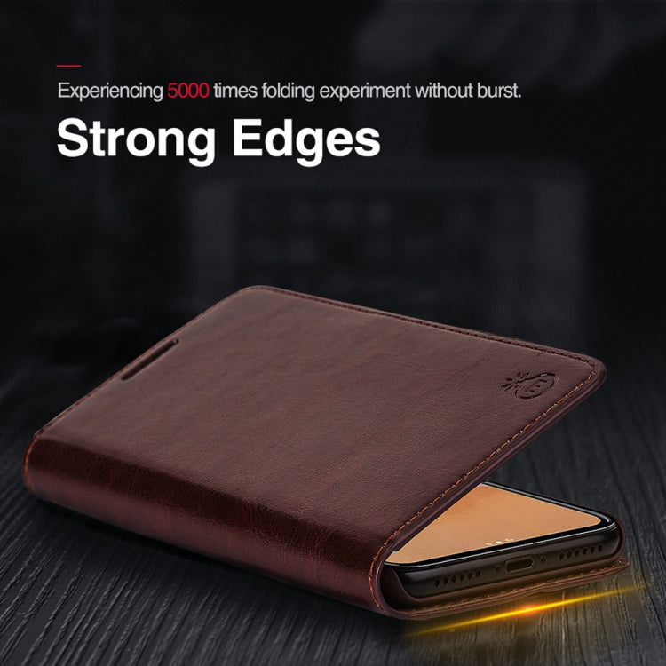 For iPhone XR MUSUBO H3 Crazy Horse Texture Horizontal Flip PU Leather Case with Holder & Card Slots & Wallet