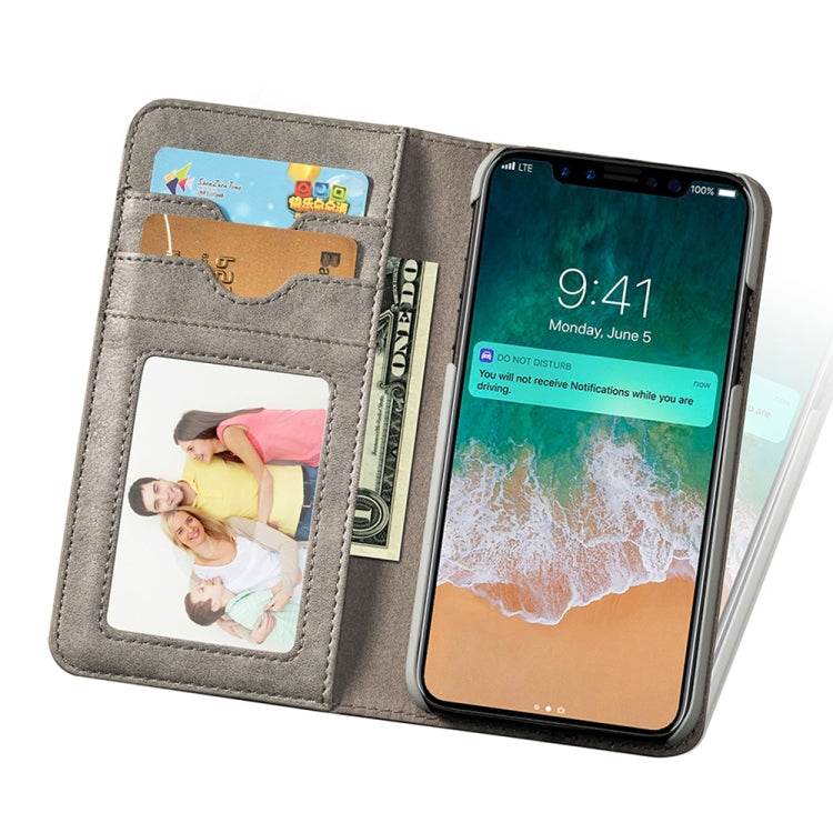For iPhone XR MUSUBO C3 Crazy Horse Texture Horizontal Flip PU Leather Case with Holder & Movable Card Slots & Wallet