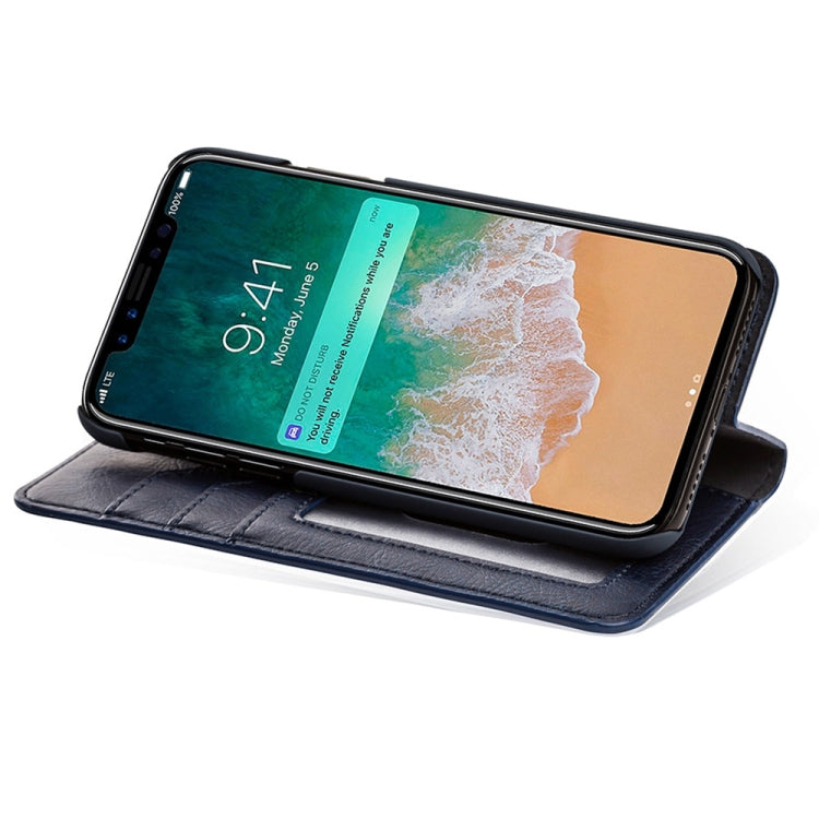 For iPhone XR MUSUBO C3 Crazy Horse Texture Horizontal Flip PU Leather Case with Holder & Movable Card Slots & Wallet