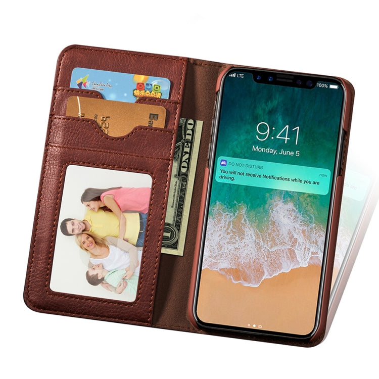 For iPhone XR MUSUBO C3 Crazy Horse Texture Horizontal Flip PU Leather Case with Holder & Movable Card Slots & Wallet