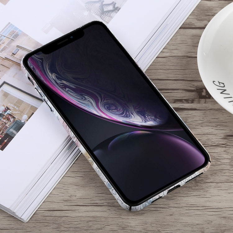 For iPhone XR Luminous Watercolor Flower Pattern PC Protective Case