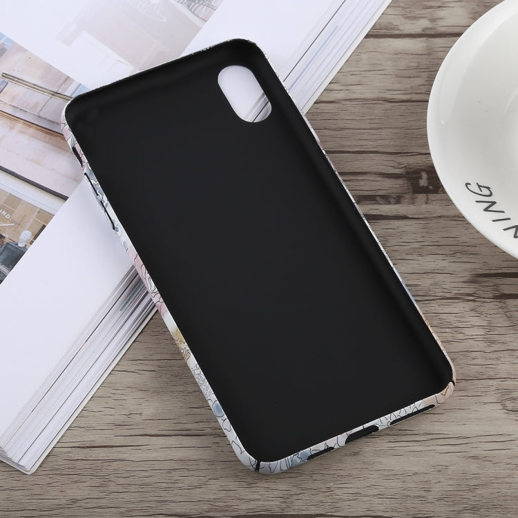 For iPhone XR Luminous Watercolor Flower Pattern PC Protective Case