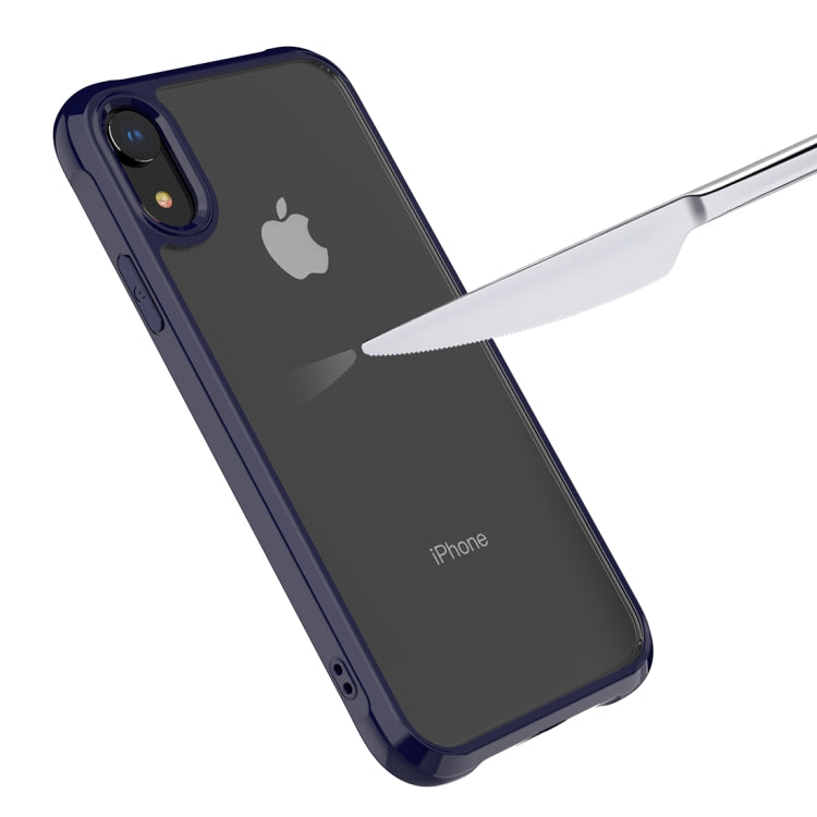 For iPhone XR Transparent Acrylic + TPU Airbag Shockproof Case