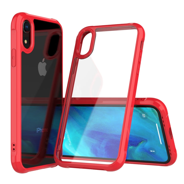 For iPhone XR Transparent Acrylic + TPU Airbag Shockproof Case