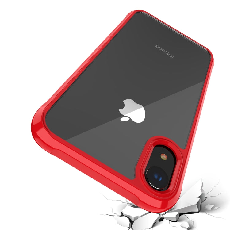 For iPhone XR Transparent Acrylic + TPU Airbag Shockproof Case