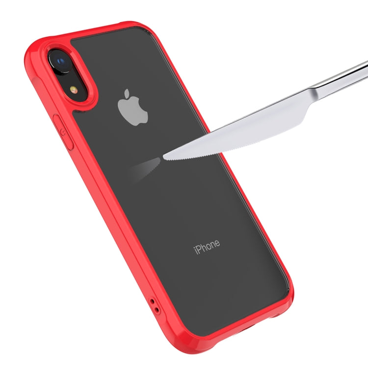 For iPhone XR Transparent Acrylic + TPU Airbag Shockproof Case