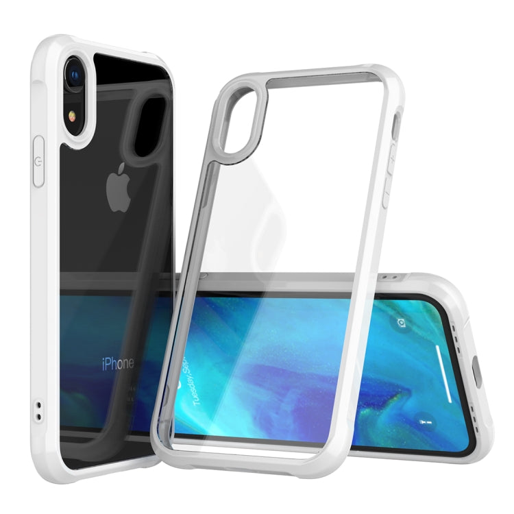 For iPhone XR Transparent Acrylic + TPU Airbag Shockproof Case